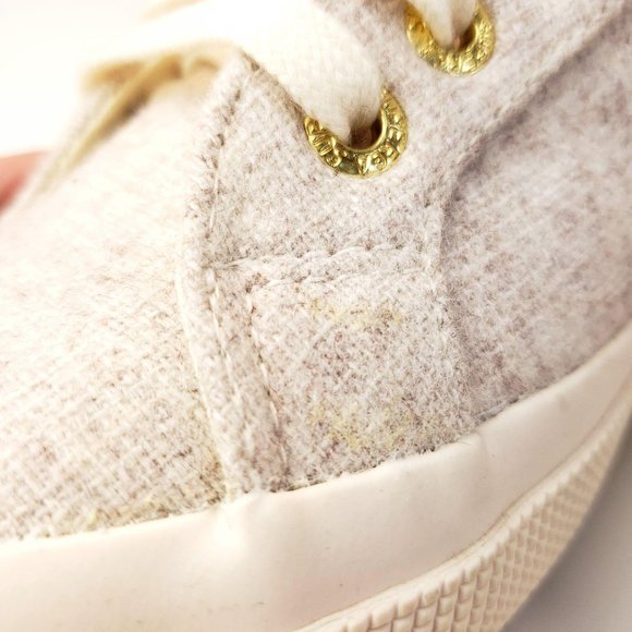 NEW without tag SUPERGA 2750 Wool Blend Lace-Up Sneakers 8. Worn once. - Picture 7 of 8